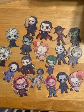 Wooden Horror Characters Ornaments New